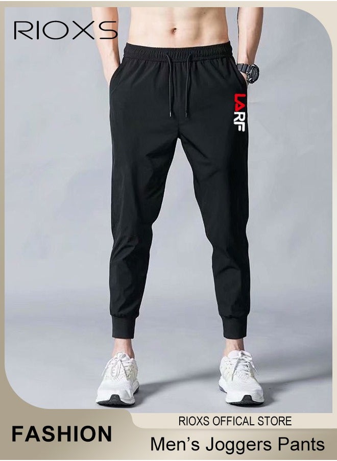 Men's Joggers Pants, Athletic Workout Jogger Sweatpants For Men, Drawstring Trouser Tapered Pant With Side Pockets, Regular Fit Trousers, Tapered Joggering Pants With Snug Ankle Cuffs, Elastic Gym Pants, Men's Slacks For Training/ Running/ Exercising
