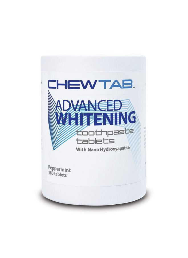 WELdental Weldental Chewtab Advanced Whitening Toothpaste Tablets with Nano-Hydroxyapatite 180 Count Refill (Peppermint)  - Image 1