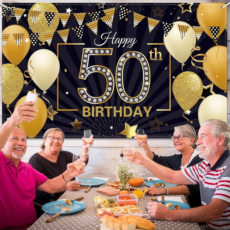BPA Happy 50th Birthday Backdrop Banner - Image 3