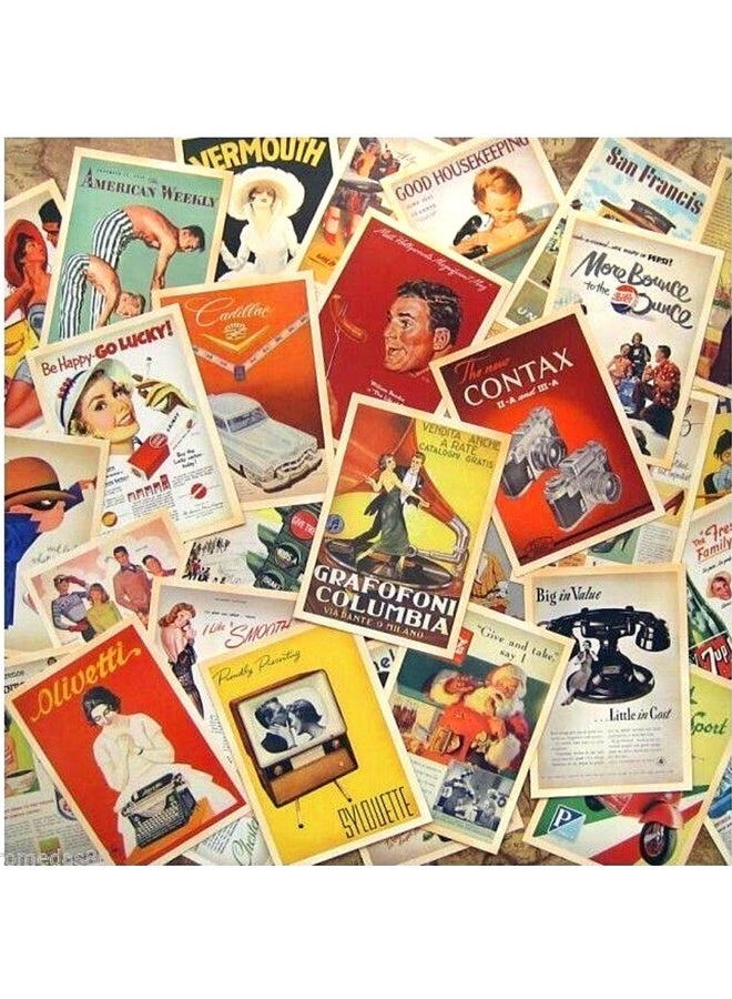 Peachjoy 32 pcs Collectible Vintage Ads and Movie Poster Postcards Bulk Pack for Worth Collecting - Image 3