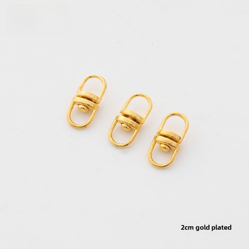 Rotating Figure-8 Keychain Metal Clasp 2cm imitation gold [1] 