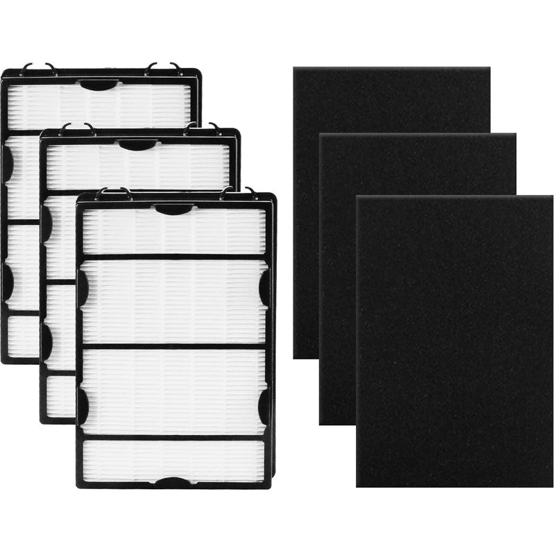 Improvedhand HAPF600 HEPA Filter Replacement for Holmes Air Purifier Replace HAPF600D HAP615 HAP625 HAP650 HAPF600DU3 HAP725 HAP750 Filter B 3 HEPA Filters  3 Carbon Prefilters