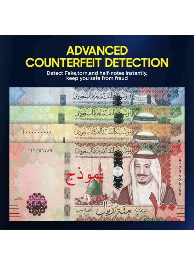 جيرزون عداد نقود GearZone متعدد الفئات، شاشة لمس، عدّ نقدي بسرعة 1000 ورقة نقدية في الدقيقة، كشف بالأشعة فوق البنفسجية/المغناطيسية/الأشعة تحت الحمراء/الضوء الرقمي، عداد عملات وأنماط متعددة للأعمال - Image 4