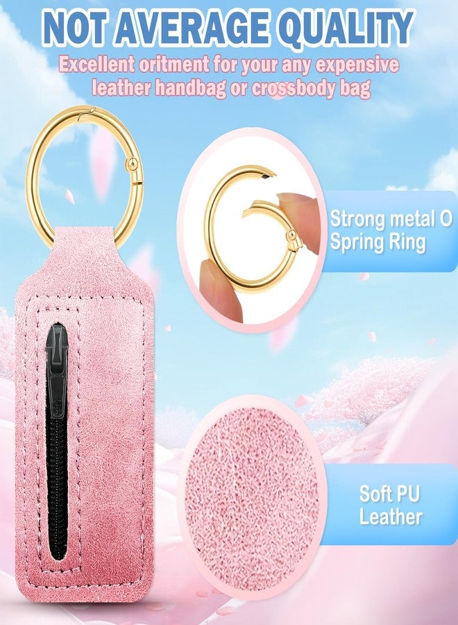 LUCKINEE 2 Pcs Mini Ring Holder Keychain Small Travel Jewelry Case Box - Dual-Sided Zippered Travel Ring Holder for Gym, Small Ring Pouch for Women, Girls and Man - Image 2