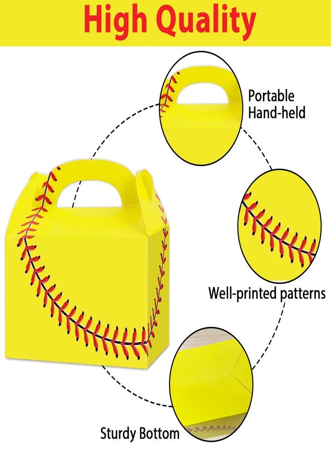 gisgfim 12 Pcs Softball Party Gift Treat Box, Softball Candy Goodie Favor Box for Softball Theme Birthday Baby Shower Party Favors Supplies Decorations - Image 3