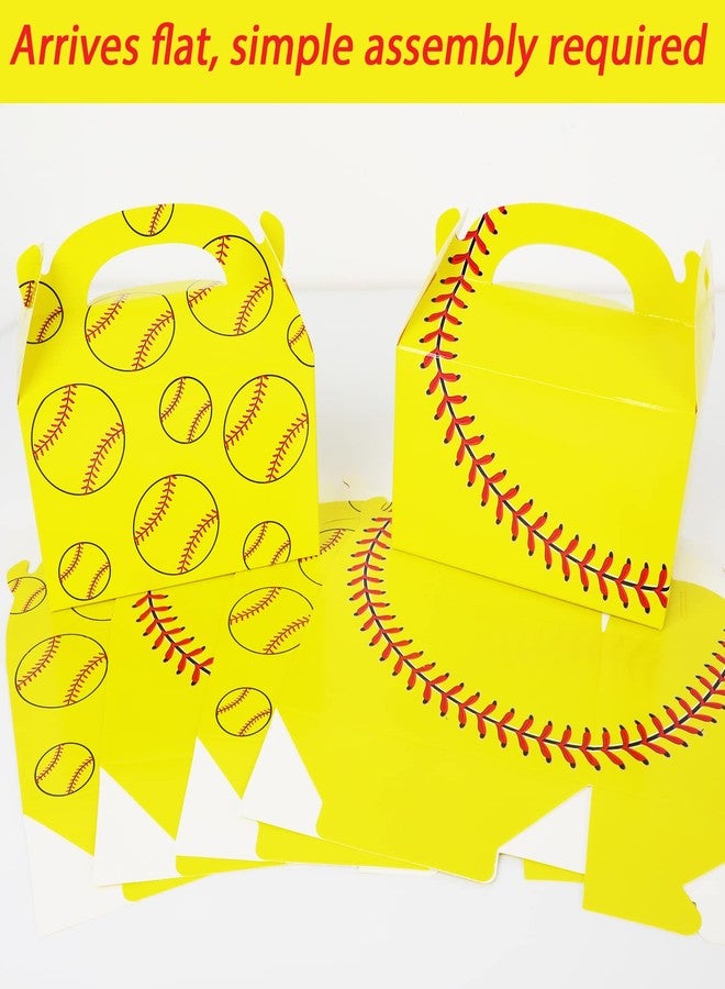 gisgfim 12 Pcs Softball Party Gift Treat Box, Softball Candy Goodie Favor Box for Softball Theme Birthday Baby Shower Party Favors Supplies Decorations - Image 4
