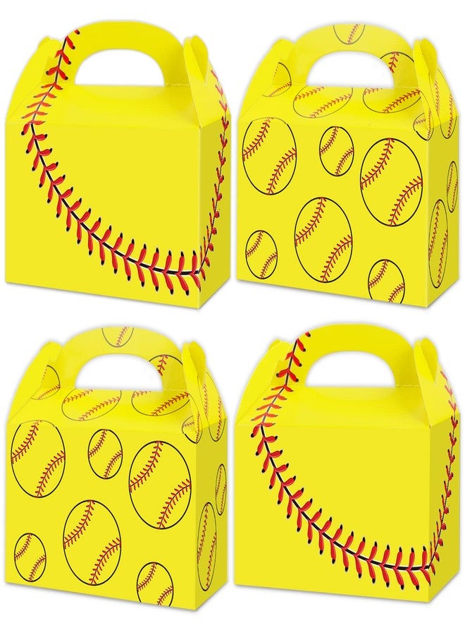 gisgfim 12 Pcs Softball Party Gift Treat Box, Softball Candy Goodie Favor Box for Softball Theme Birthday Baby Shower Party Favors Supplies Decorations - Image 1