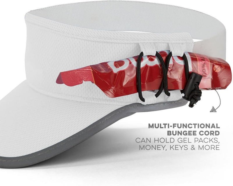 Gone For a Run Ultralight Sports Visor with RunTechnology - White - Image 3