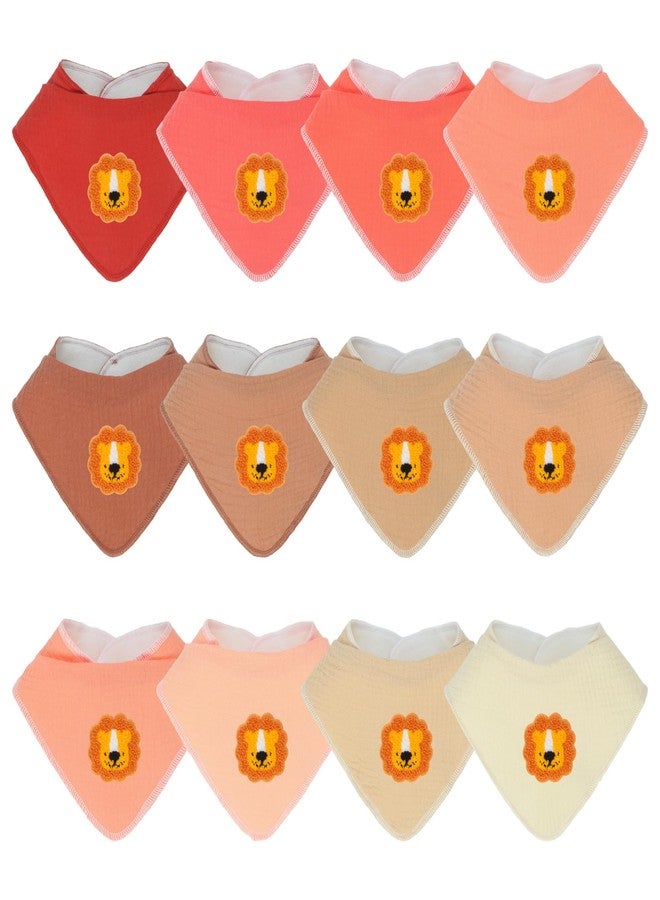 Benoxine Muslin Baby Bibs 12 Pack, Baby Bandana Drool Bibs for Unisex Boys Girls, Soft Absorbent for Teething & Drooling - Image 1