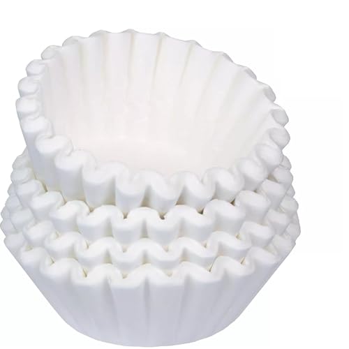 Rinakou 100 Count Basket Coffee FiltersFlat Bottm Paper Filter Compatible With Fellow Aiden Coffee MakerWork With Batch Brew Filter Basket - Image 1