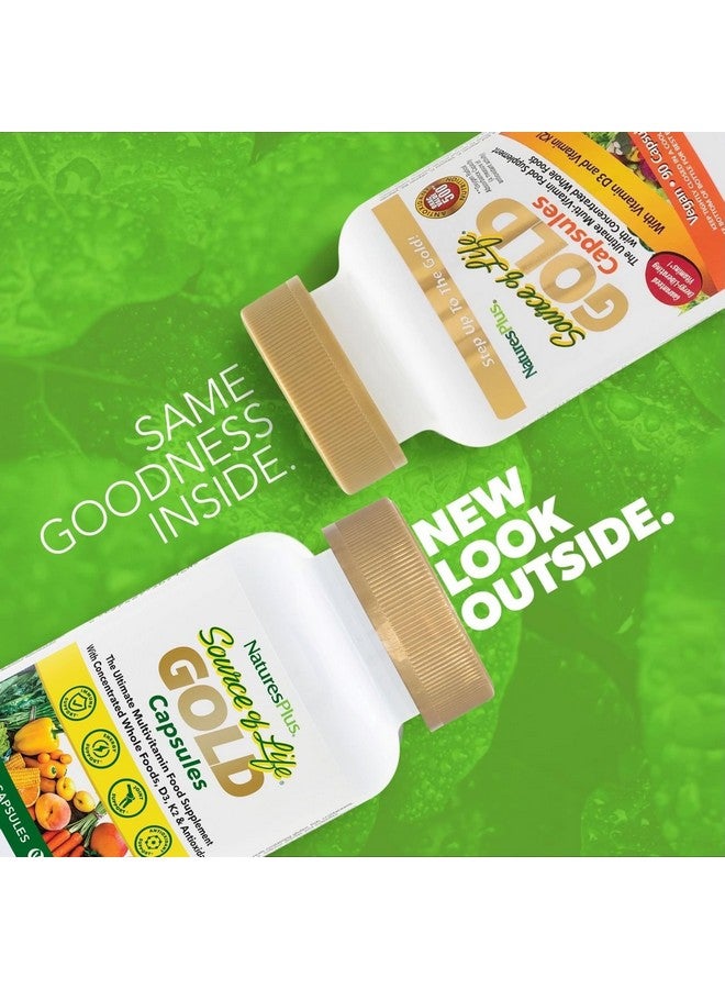 Natures Plus Source of Life Gold Multivitamin - 90 Vegetarian Capsules - with Vitamins D3, B12, K2 & More Than 120 Whole Foods - Blood, Bone & Immune Support - Gluten Free - 30 Servings - Image 2