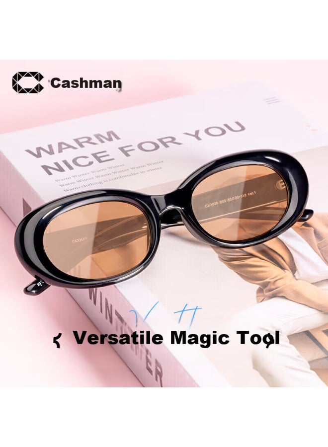 Caxman Gm Cat Eye Sungl For Men And Women, Suitable For Square And Round Faces, Narrow Frame, Uv Protection, Polarized, Slimming Effect, Premium Style Eyewear - Image 1