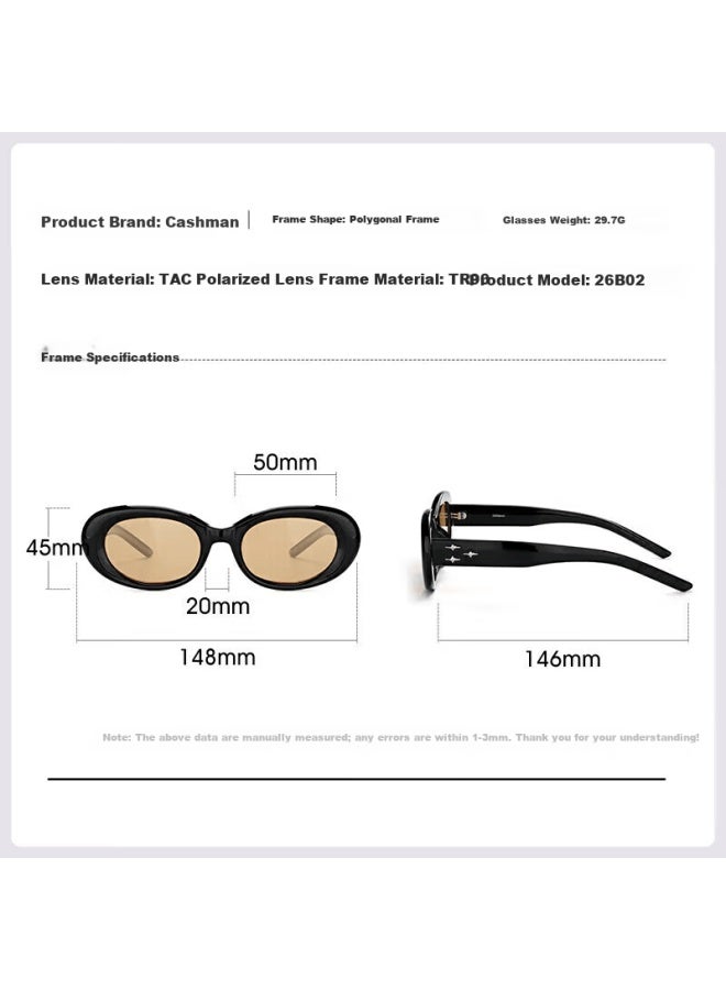 Caxman Gm Cat Eye Sungl For Men And Women, Suitable For Square And Round Faces, Narrow Frame, Uv Protection, Polarized, Slimming Effect, Premium Style Eyewear - Image 4
