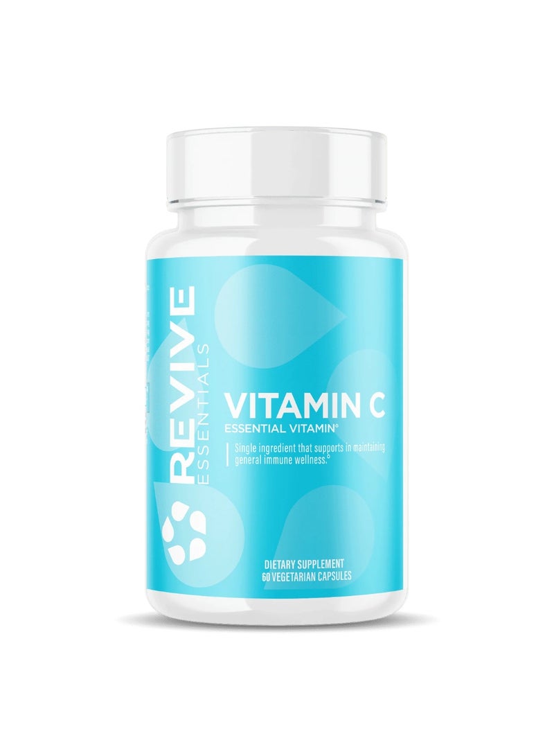 Revive Vitamin C 1000mg - High Potency Vitamin C Supplement for Immune Support & Antioxidant Support - 60 Capsules - Image 1