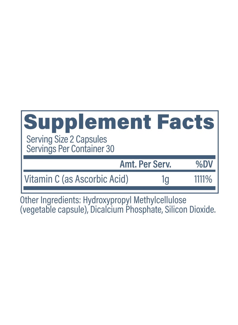 Revive Vitamin C 1000mg - High Potency Vitamin C Supplement for Immune Support & Antioxidant Support - 60 Capsules - Image 4