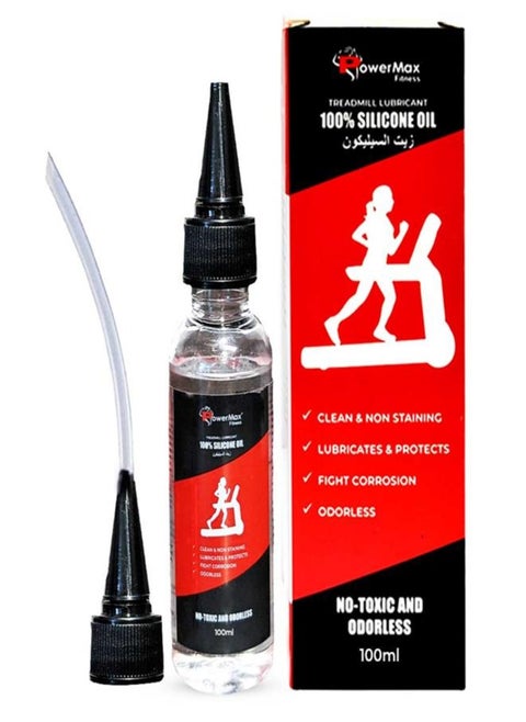 Fitness Multi-Purpose Pms-100 (100Ml Silicone Oil Bottle) 100% Pure Silicone Treadmill Belt Lubricant, Full Belt Width Lubrication, No Odor & No Propellants, Nozzle Cap For Easy Application