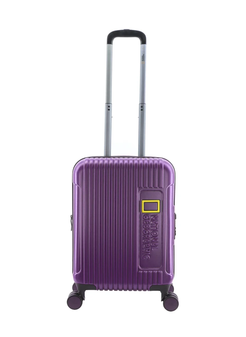 NATIONAL GEOGRAPHIC National Geographic Canyon ABS/PC Hardshell Carry-On Small Cabin Business Suitcase Metallic Purple, Durable Lightweight Anti-theft Zipper TSA Lock Travel Luggage, 4 Double Wheel Trolley Bag (20 Inch)