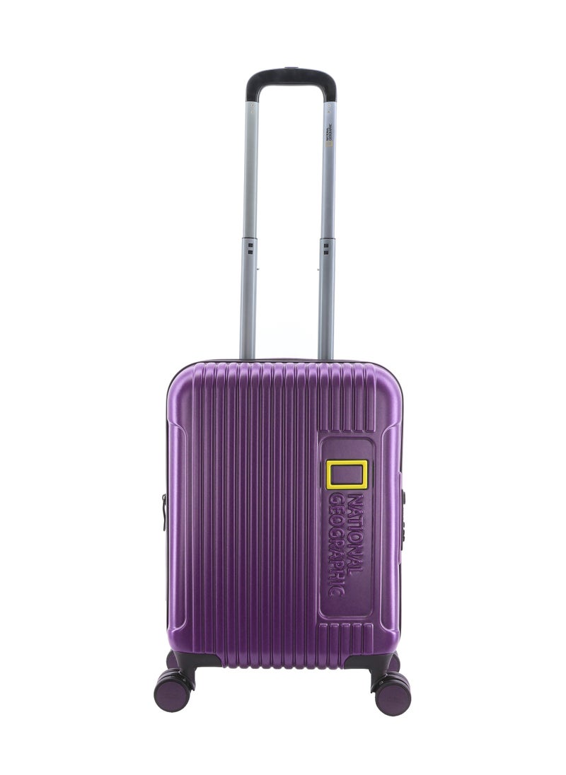 NATIONAL GEOGRAPHIC National Geographic Canyon ABS/PC Hardshell Carry-On Small Cabin Business Suitcase Metallic Purple, Durable Lightweight Anti-theft Zipper TSA Lock Travel Luggage, 4 Double Wheel Trolley Bag (20 Inch)  - Image 1