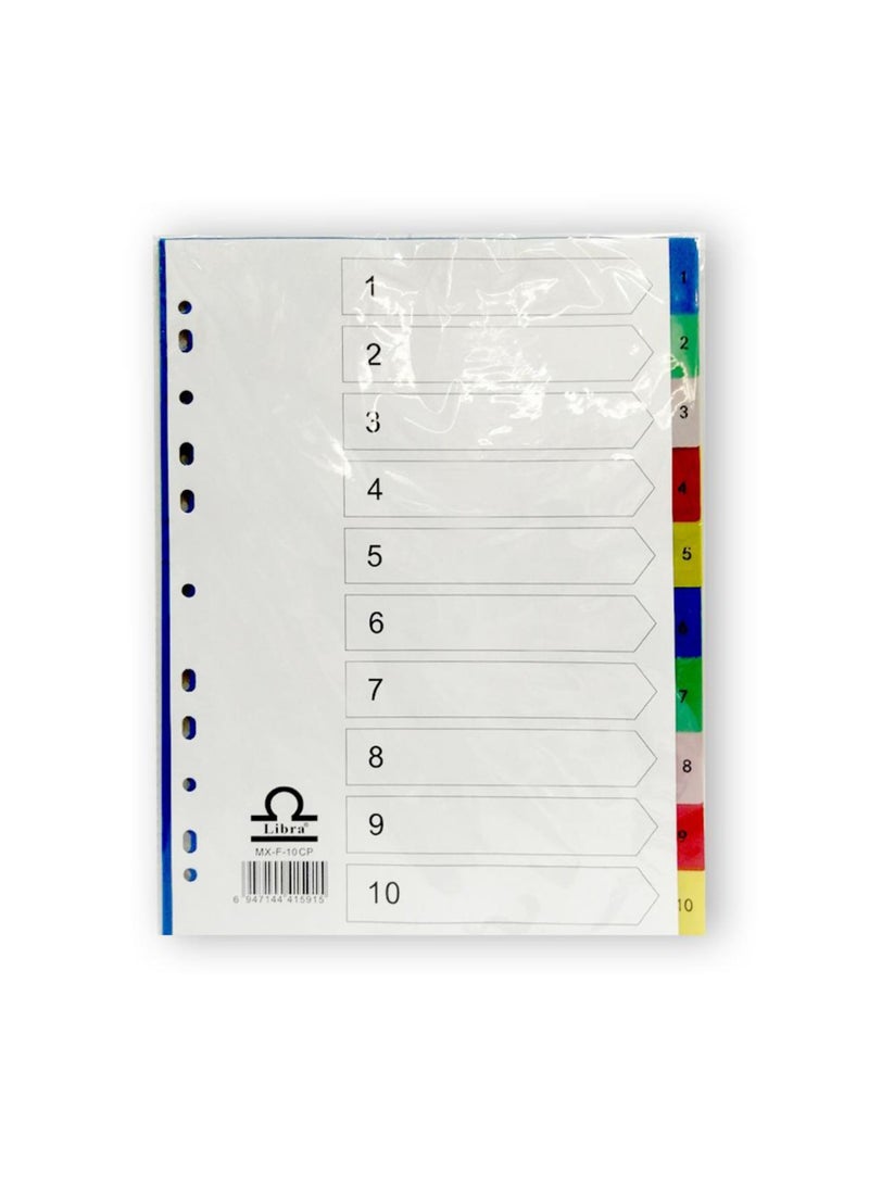 Libra 2-Piece A4 Paper Divider Multicolour - Image 1
