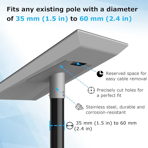 Beciety Starlink Performance Gen 3 Pipe Adapter Beciety Heavy Duty Starlink Pole Mount for 3562mm Metal Pipes Stainless Steel Easy Install Durable for Extreme Climates - Image 3
