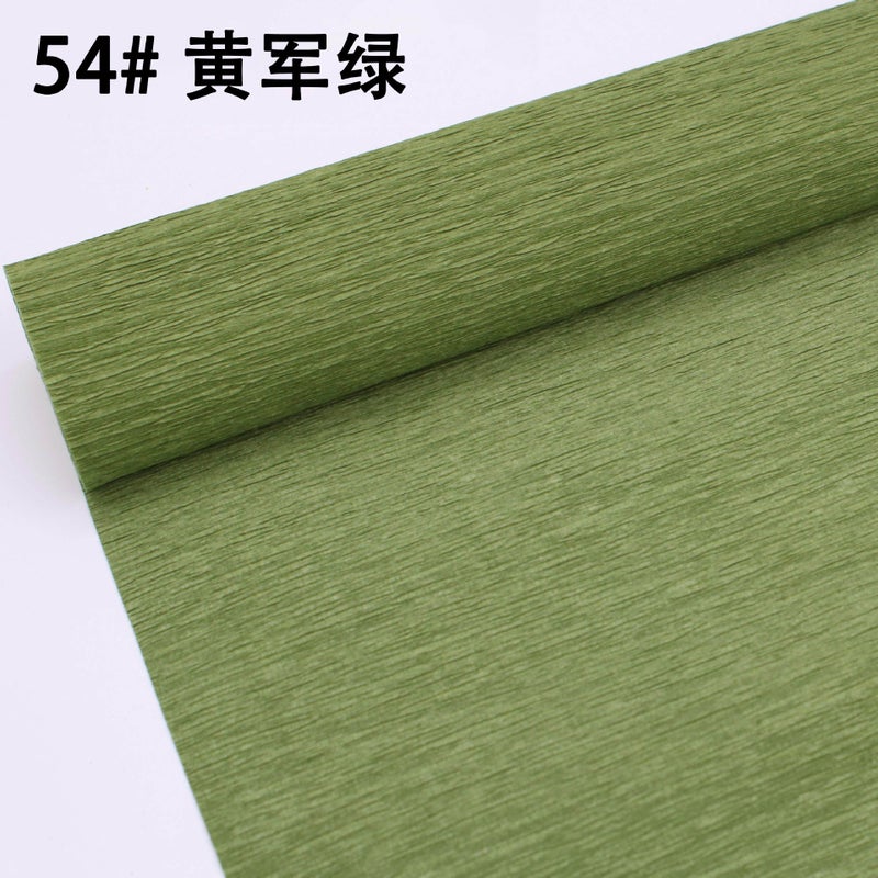 Generic Wholesale color crepe paper thickened Hemming paper flower packaging handmade diy FLORAL making material pleated paper 14 Blue Lotus 