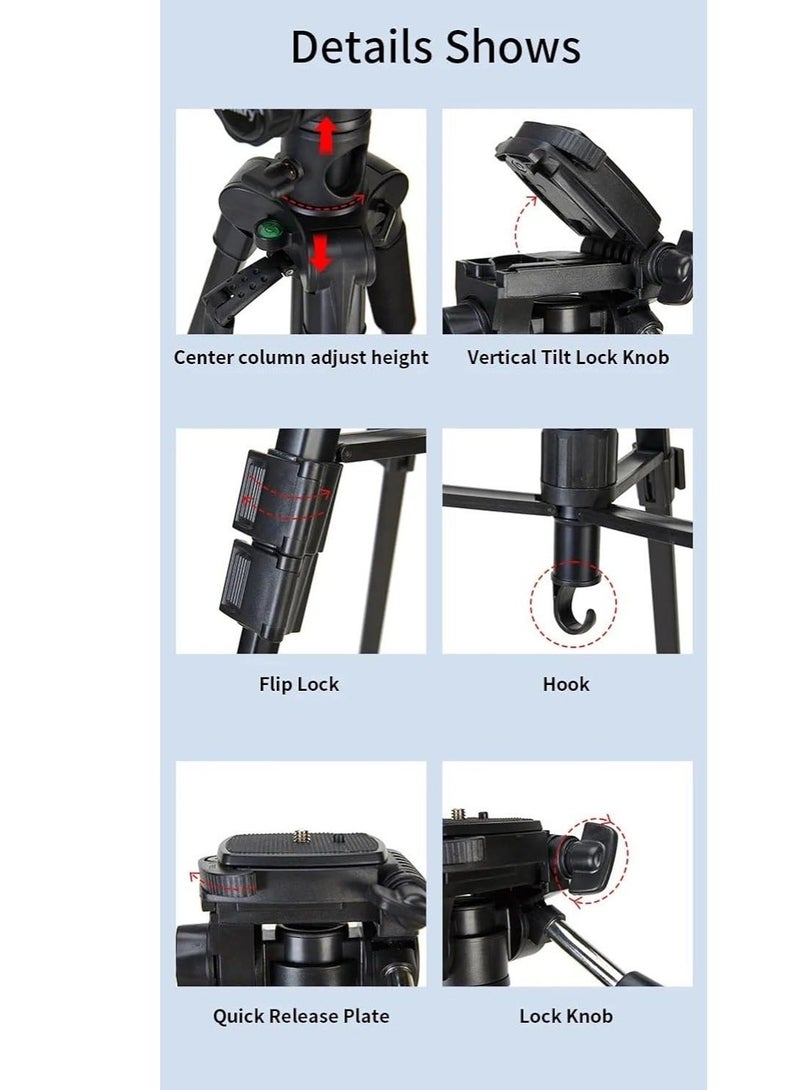 Jmary Generic KP2294 Rotatable Center Column Aluminum Alloy Stand Axis Horizontal Monopod Jmary Tripod for DSLR Camera - Image 5