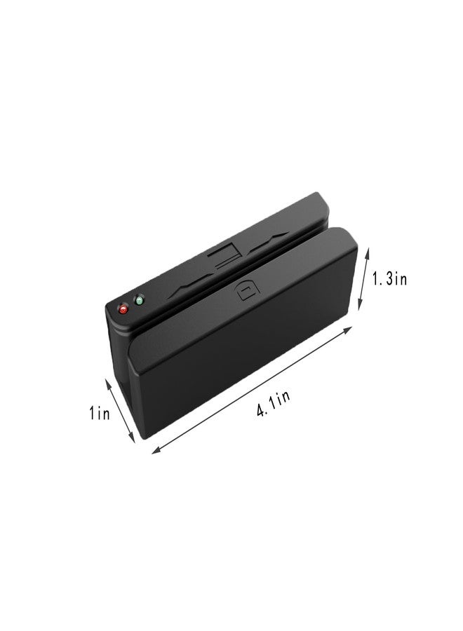 QICARWOW MSR90U Magnetic Strip Card Reader 3 Track USB POS Magstripe Card Reader for POS System Cashier Registry,Plug and Play, Black - Image 4