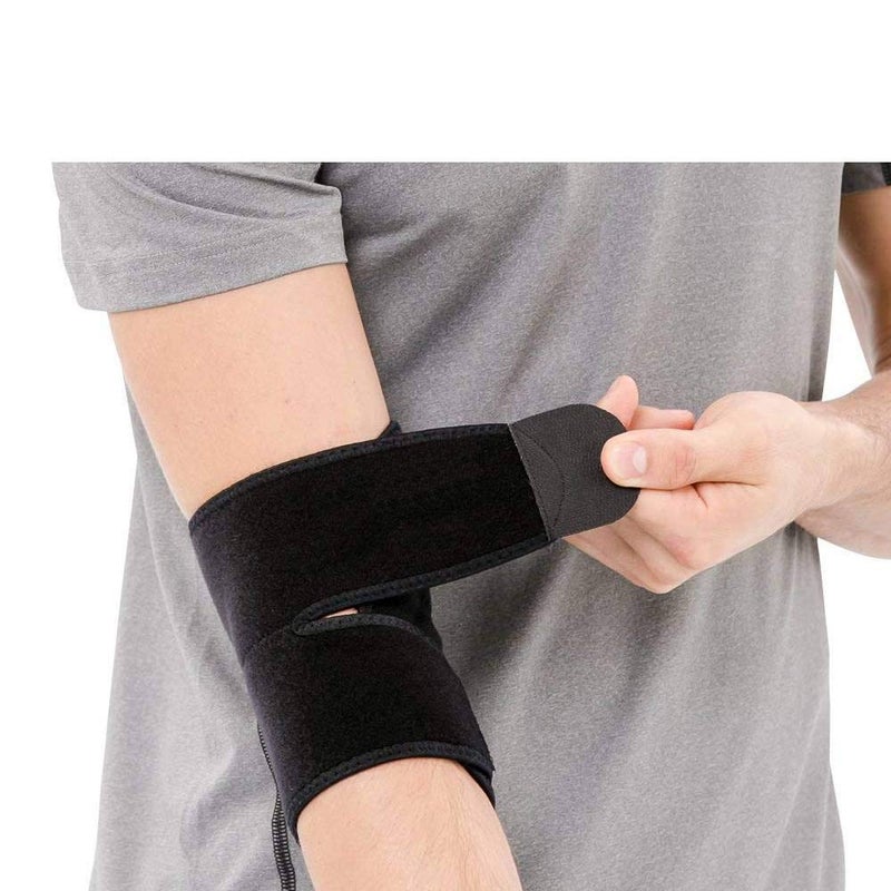 serveuttam Leosportz Elbow, Reversible Neoprene Support Brace for Joint, Arthritis Pain Relief, Tendonitis, Sports Injury Recovery, ES10, Black, 1 Count - Image 5