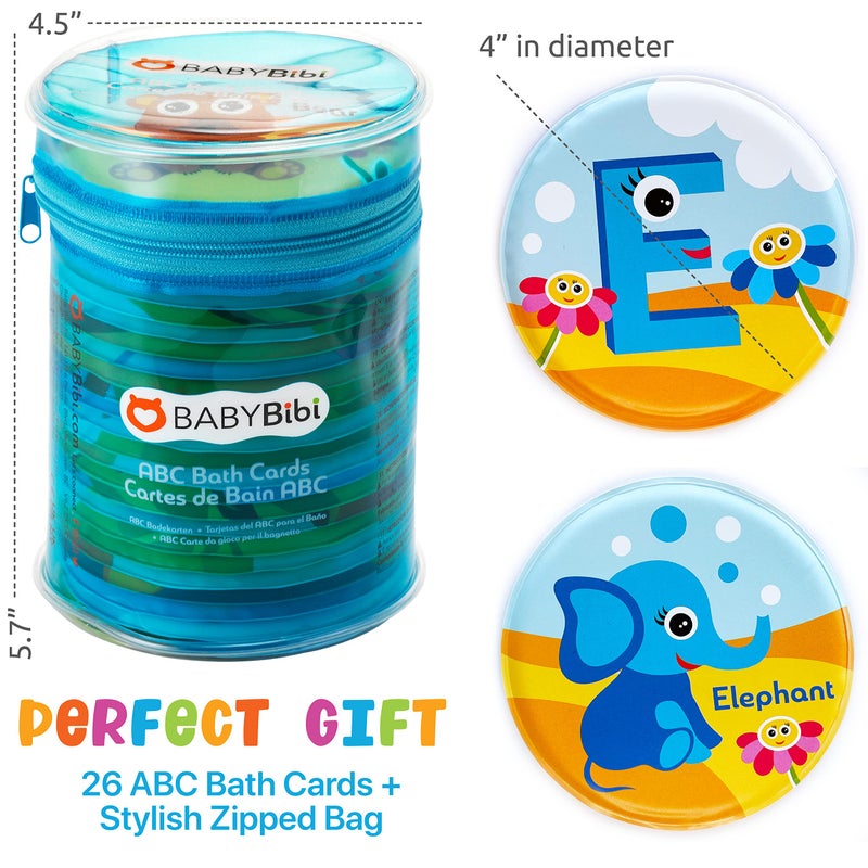 BabyBibi Floating Animals & Alphabet Flash Cards for Bathtub - Preschool Learning Toddler Flash Cards - Educational Bath Toys for 18 Months+ (Set of 26) - Image 5
