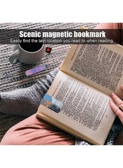 Beauenty Magnetic Bookmarks, 10pcs Magnet  Markers Landscape Pattern Assorted  Clips Book Markers for Students Teachers Book Lovers Book Club Library  - Image 5