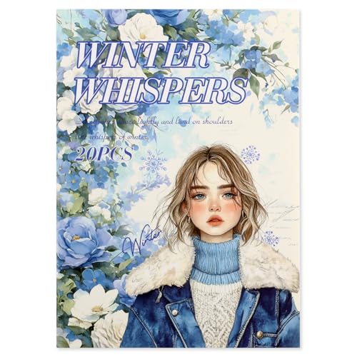 Auguro Winter Scrapbook Stickers 20 Sheets 240 PreCut Washi Stickers for Journaling PET Transparent Book Sticker Decorative or DIY Paper Crafts Arts and Crafting Projects - Image 1