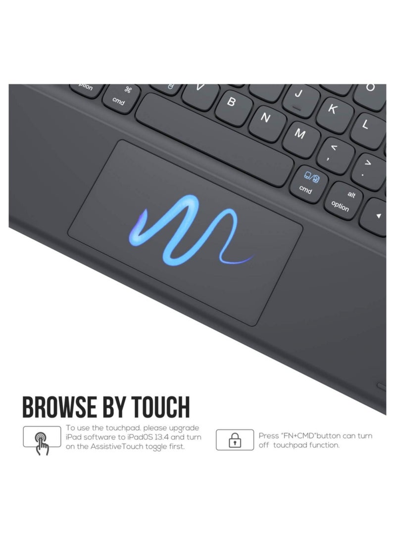 ELTRAZONE iPad Keyboard 9th Generation, Keyboard for iPad 8th Generation/7th Gen iPad, Black, 10.2"/10.5 - Image 2