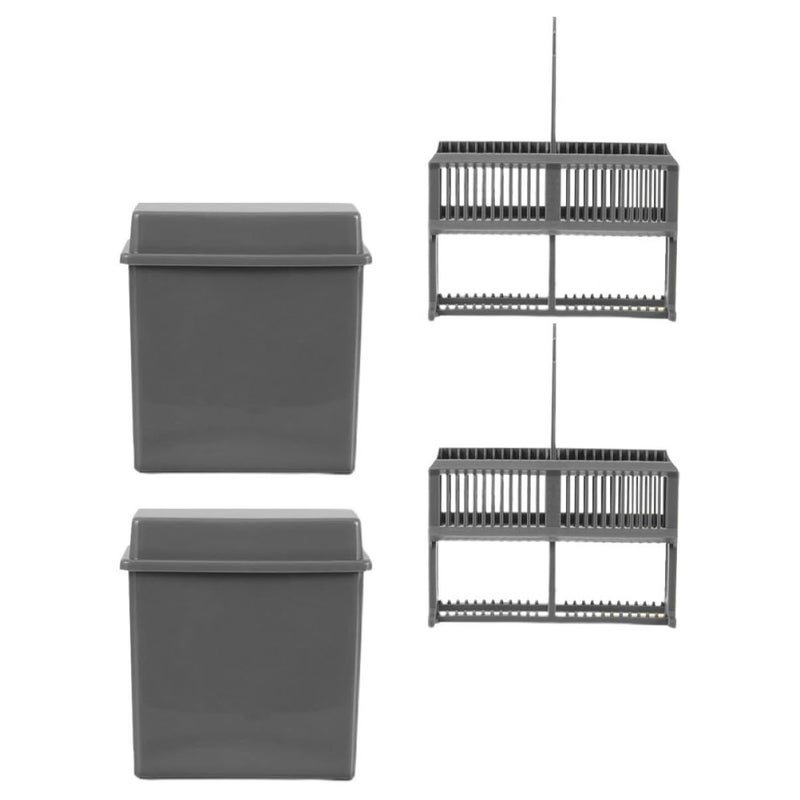2 Sets Plastic Staining Jars and Rack for Microscope Slides Lab Use - Image 2