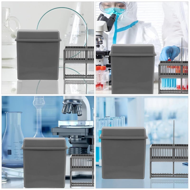 2 Sets Plastic Staining Jars and Rack for Microscope Slides Lab Use - Image 4