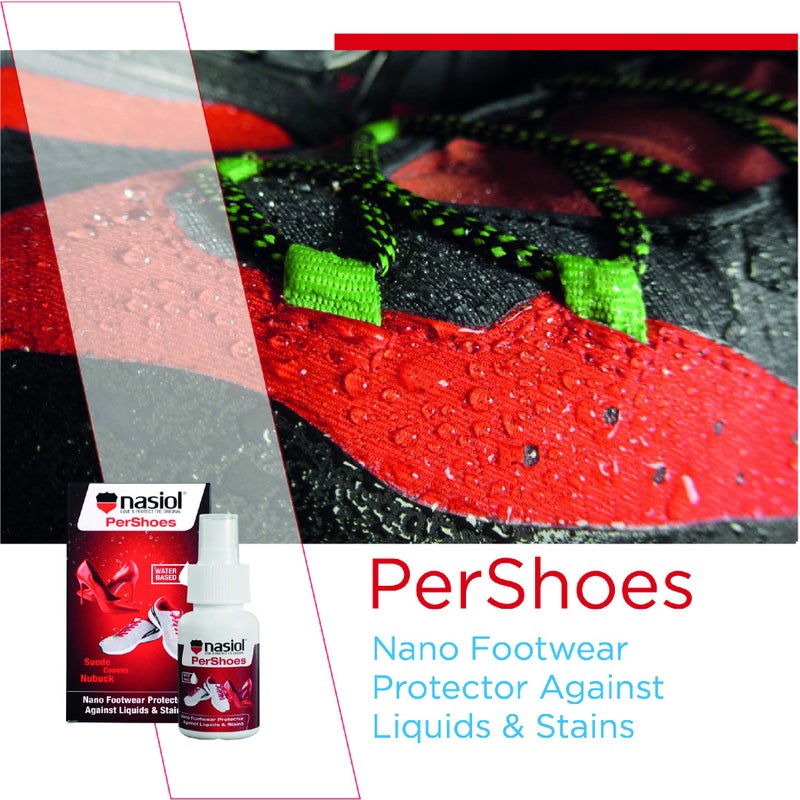 Nasiol PerShoes Nano Shoe Waterproofing Protection Spray, Suede, Fabric and Nubuck, Water Repellent Coating, Hydrophobic Footwear Protector Against Liquids, Rain & Stains, Sneaker Fabric Guard - Image 5