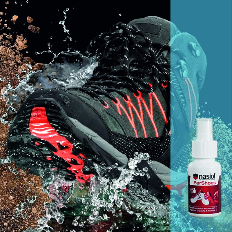 Nasiol PerShoes Nano Shoe Waterproofing Protection Spray, Suede, Fabric and Nubuck, Water Repellent Coating, Hydrophobic Footwear Protector Against Liquids, Rain & Stains, Sneaker Fabric Guard - Image 3