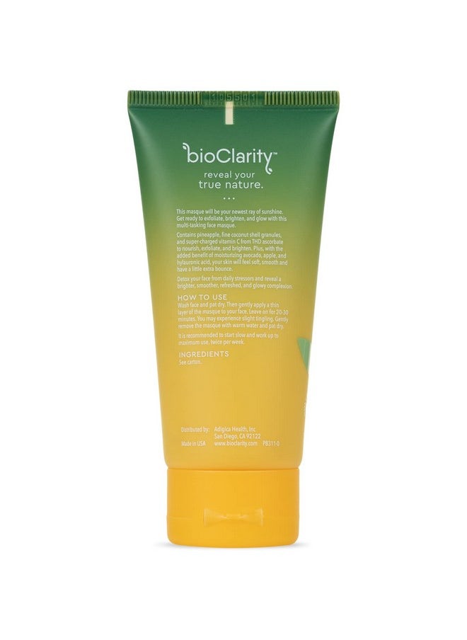 BioClarity - Brightening Face Mask | Brighten Up Sunshine |100% Clean Vegan Ingredients | Exfoliate Brighten & Hydrate Your Skin | Contains Vitamin C Pineapple Avocado Hyaluronic Acid | 2 Oz. - Image 1
