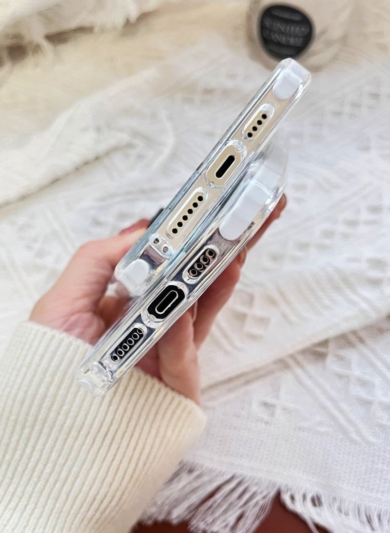 كاستيفي جراب لهاتف iPhone 14 Pro باللون الأزرق المائي المرسوم يدويًا على شكل فراشة مع تقنية Magsafe MagFit المضادة للاصفرار - Image 2