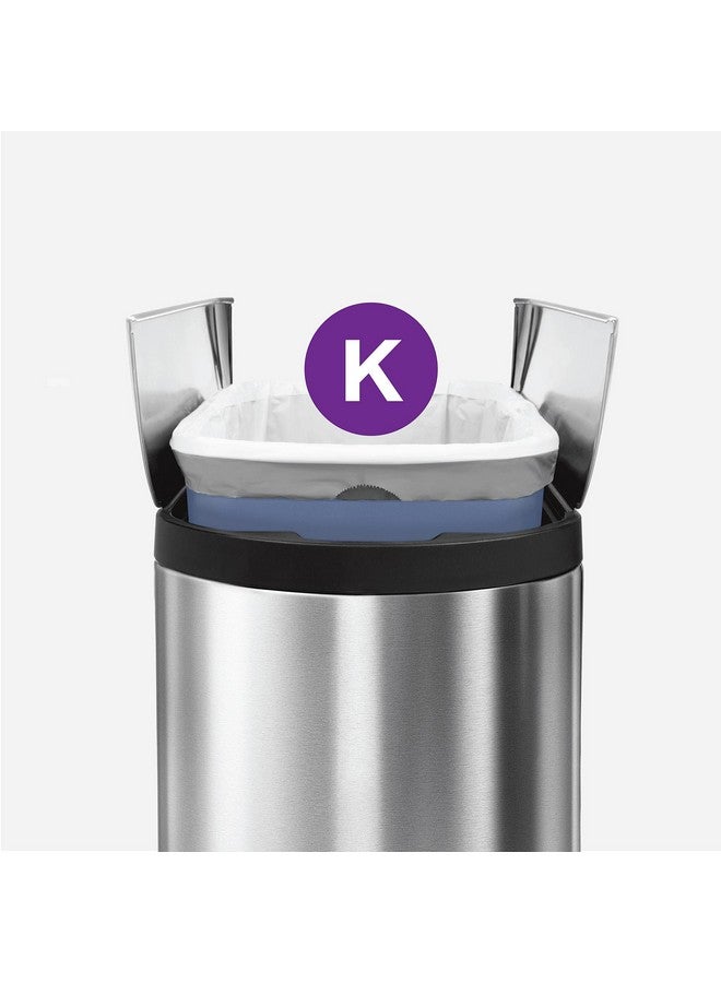 simplehuman Code K 60 Liners, 50% Recycled Custom Fit Bin Bags in Dispenser Packs with Durable Drawstring Tie Handle, 35-45L, White - Image 4