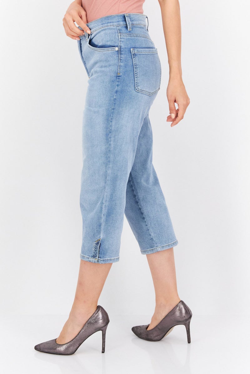 Gloria Vanderbilt Women Regular Fit Washed Stretchable Jeans, Blue - Image 4