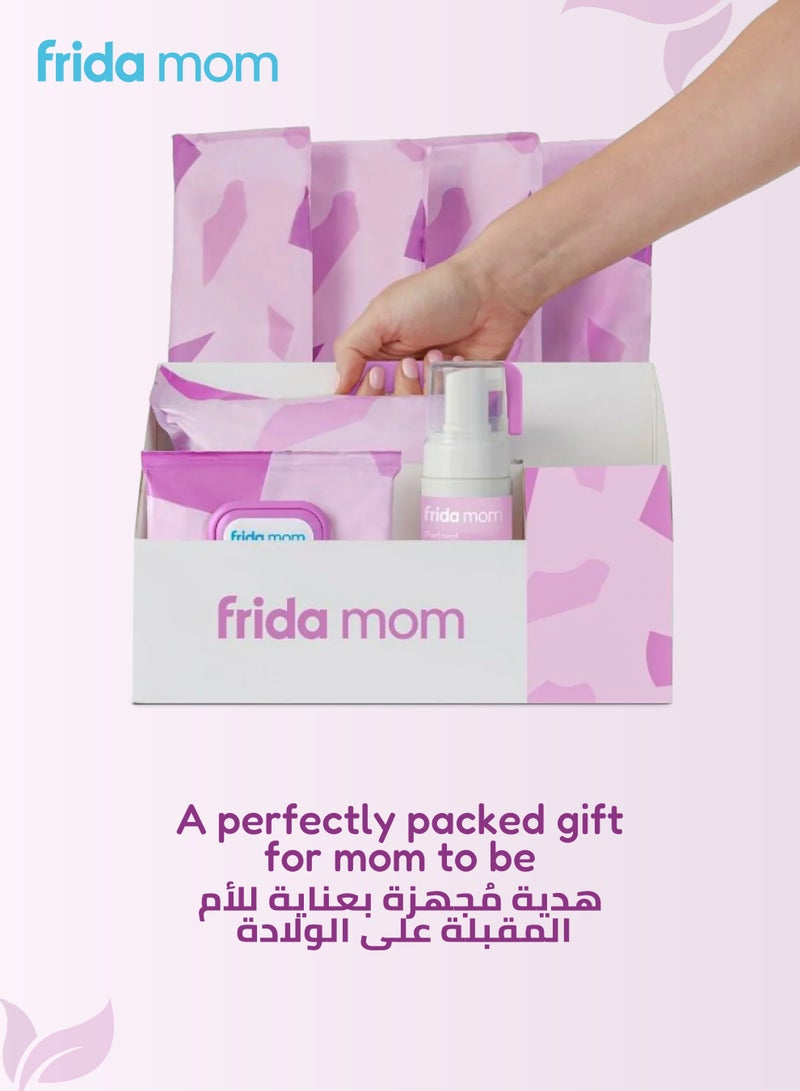 Frida Mom Labor & Delivery + Postpartum Recovery Kit – Gown, Peri Bottle, Ice Maxi Pads, Cooling Liners & Healing Foam – Complete Hospital Bag Essentials for New Moms - Image 5