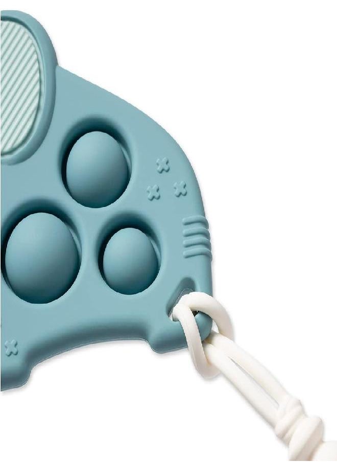 Itzy Ritzy Itzy Ritzy Sensory Popper Toy - Itzy Pop Toy Features Raised Textures to Soothe Sore Gums; Relieves Stress and Improves Fine Motor Skills; Can Attach to a Bag or Pacifier Strap; Elephant  - Image 2
