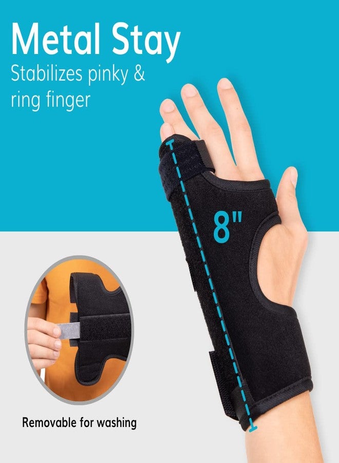 BraceAbility Ulnar Gutter Splint - Metacarpal Boxer Finger Fracture Treatment Brace for Broken, Jammed Pain Relief, Pinky and Ring Trigger, Mallet Finger Right or Left Hand Immobilization Support (S) - Image 3