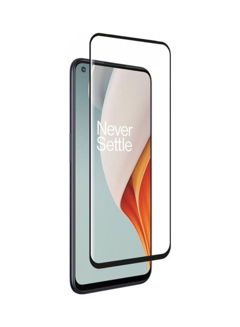 بورتوني واقي شاشة من الزجاج المقوى ثلاثي الأبعاد من Grand Shieldz لهاتف OnePlus Nord N100 شفاف / أسود - Image 2