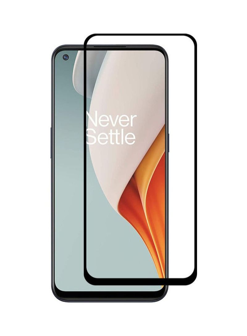 بورتوني واقي شاشة من الزجاج المقوى ثلاثي الأبعاد من Grand Shieldz لهاتف OnePlus Nord N100 شفاف / أسود - Image 1