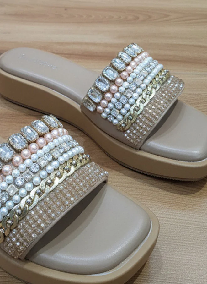 Sandal Stories SANDAL STORIES Embellished PU Party Flatform Sandals