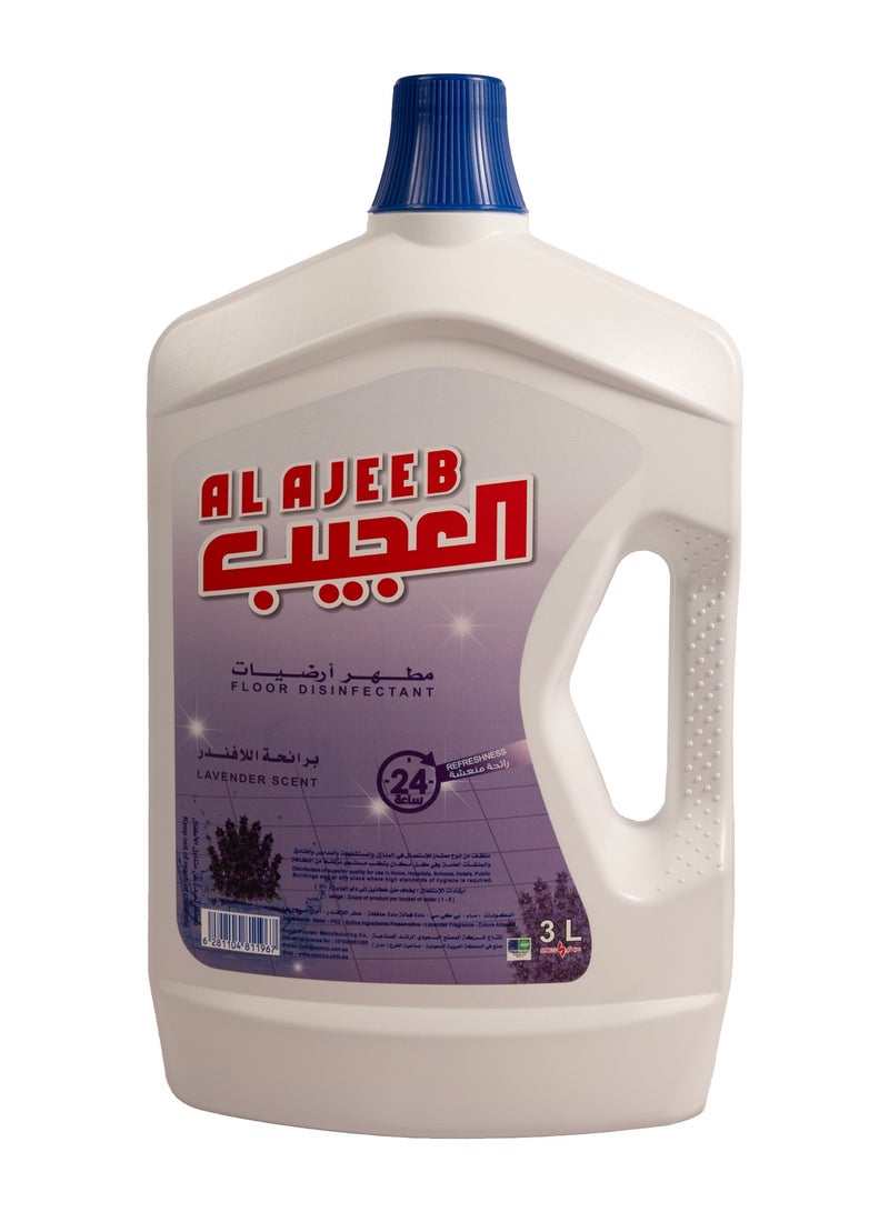 Ajeeb FLOOR DISINFECTANT LAVENDER SCENT 3LTR AL AJEEB