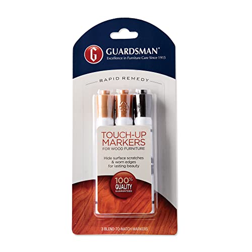 Guardsman Wood Furniture Markers, Furniture Scratch Repair Kit for Wood Floors, Cabinets, Chairs, and Furnishings, 3 Colors - Image 1