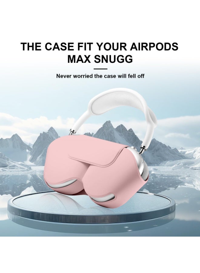 مناسبة لشركة أبل Airpods ماكس حالة واقية, إكسسوار حالة واقية ذكية مع وضع النوم, مصنوعة من الجلد بو, استبدال حقيبة محمولة أصلية مناسبة لشركة Airpods برو ماكس سماعات الأذن,الوردي - Image 3