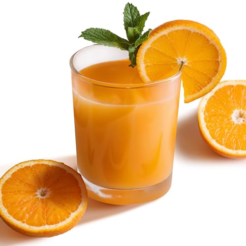 Vikko Small Juice Glasses 5 oz Set of 12 Juice Glasses Heavy Base Orange Juice Glasses Fruit Juice Glasses Small Glass Cups Small Drinking Glasses Durable Glass Tumblers Dishwasher Safe